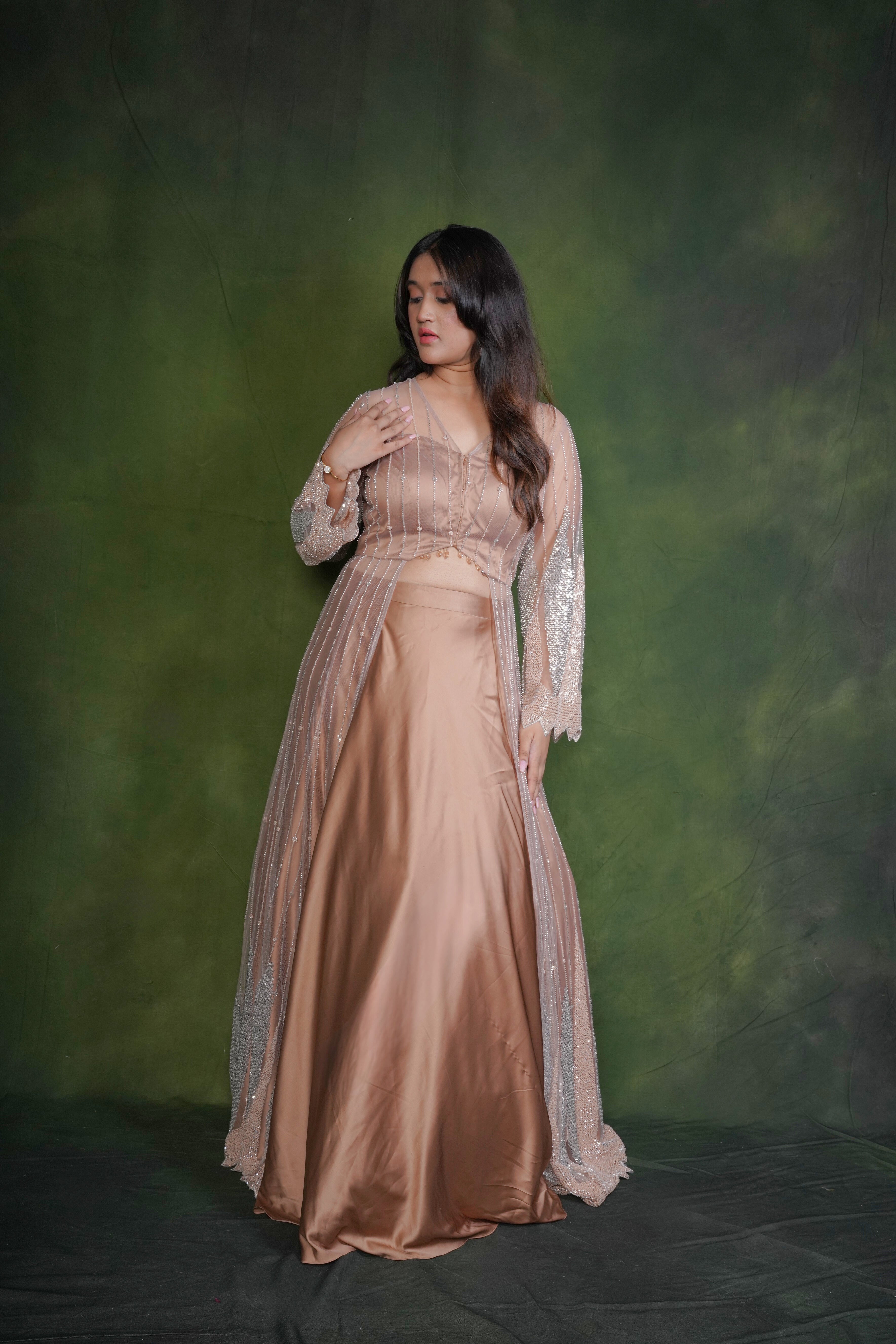 Embellished Lehenga Coffee Color RAADVI