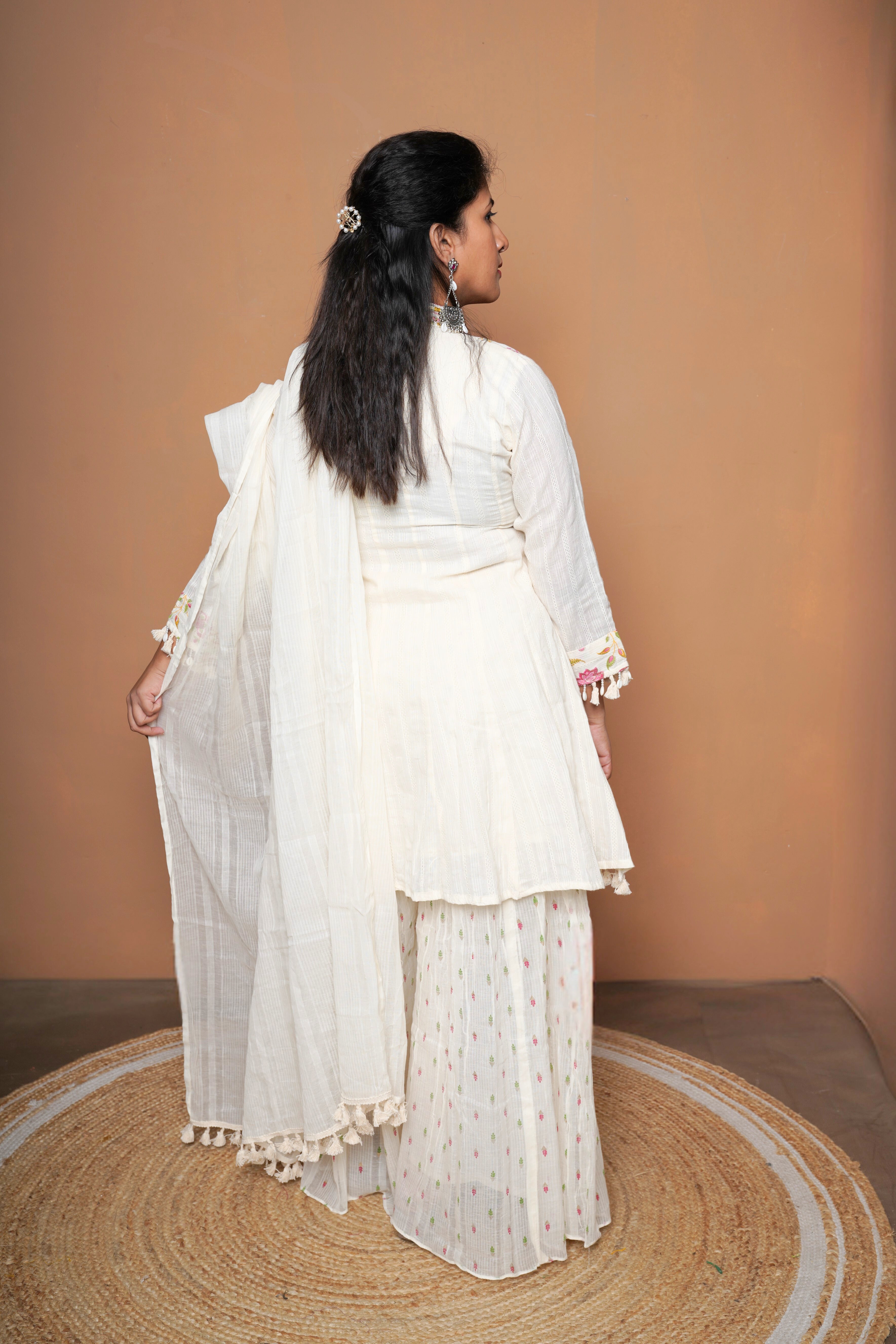 White Blossom Palazzo Set RAADVI